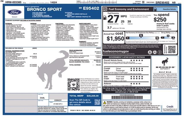 ford bronco sport 2025 3FMCR9BN6SRE95402 image